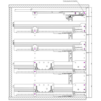 Hettich 9154813 Rysunek Techniczny Kontener M11 Set 1