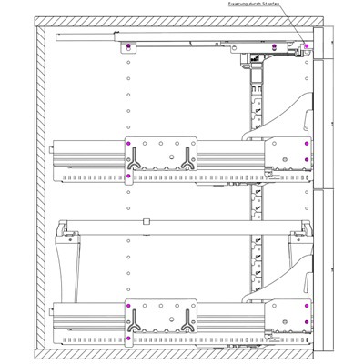 Hettich 9154812 Rysunek Techniczny Kontener M11 Set 1