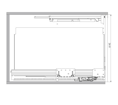 Hettich 9132532 Rysunek Techniczny Kontenera M 11