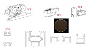 TERNO Universal Eclettica Komplet do drzwi stałych 3000x1500 mm, ciemnobrązowy