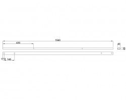 MILADESIGN belka łącząca Linear LN1604 srebrny