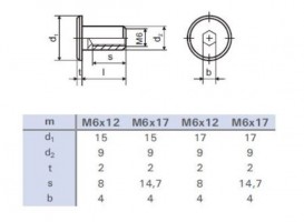 Nakrętka meblowa M6x17mm cynkowa biała główka 17mm