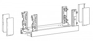 HETTICH 9257139 AvanTech You uchwyty na materiał indywidualny 187/550 srebrny L