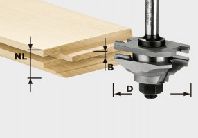 FESTOOL 490643 Frez profilowy do wypustów HW S8 D46 x D12-FD