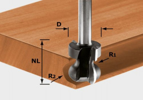 FESTOOL 491140 Frez do listew uchwytowych HW S8 D22/16/R2,5+6