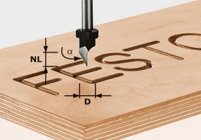 FESTOOL 491003 Frezy do "pisania" HW S8 D11/60°