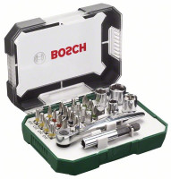 BOSCH 2607017322 26dílná sada šroubovacích bitů a ráčen