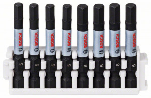 BOSCH 2608522332 Sada bitů Impact Control Power Bit, 8 kusů, 4×H5; 4×H6