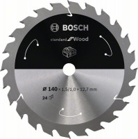 BOSCH 2608837670 Pilový kotouč Standard for Wood pro AKU pily 140×1,5×12,7mm, 24