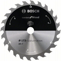 BOSCH 2608837690 Pilový kotouč Standard for Wood pro AKU pily 173×1,5×20mm, 24