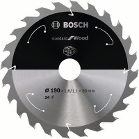 BOSCH 2608837708 Pilový kotouč Standard for Wood pro AKU pily 190×1,6×30mm, 24