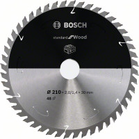 BOSCH 2608837714 Pilový kotouč Standard for Wood pro AKU pily 210×1,7×30mm, 48