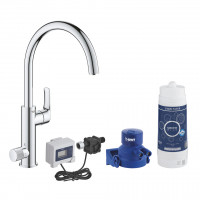 GROHE 30499000 Blue Pure Eurosmart zestaw startowy C-outlet chrom