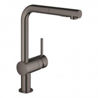 GROHE 30274A00 Baterie Minta L-výpusť s duální sprškou Hard Graphite