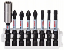 BOSCH 2608522326 8dílná sada bitů Impact Control 50 mm, 2×PH2/PZ2; 1×T20/T25/T30