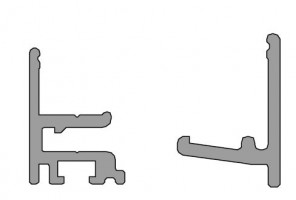 K-TERNO dolne mocowanie szkła 1776/A + 1775/A 1,5m