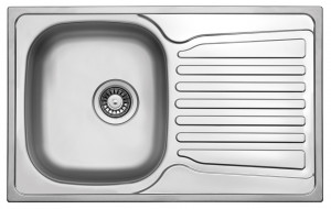 StrongSinks S1 Zlew Nisa stal nierdz. satyn. 780x480 z okapnikiem,montaż od góry