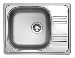 StrongSinks S1 Zlew Odra stal nierdz. Poler. 652x503 z okapnikiem,montaż od góry