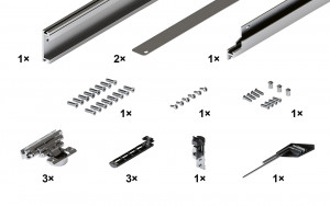 HAWA 30995 Concepta III 25 zestaw podstawowy prawy, wysokość 1200 - 2200mm