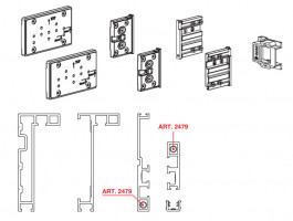 TERNO Fine kompletní sada profilů pro vnější dveře 1400x2700mm,28mm,černý elox