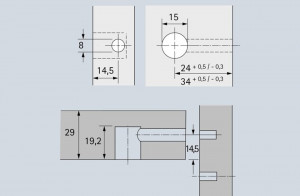 HETTICH 1050479 RASTEX 15/29 z kołnierzem nikiel