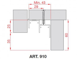 TERNO tor dolny 910/N 3m anodowany