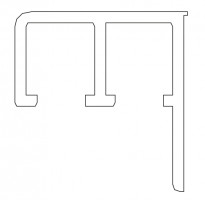 TERNO Frontalino dolna listwa torowa  inox 1191/A 3m