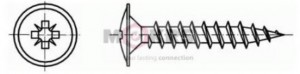 StrongFix Wkręt PZ 4x40 łeb soczewkowy kołnierzowy ocynk biały Cr3+ PZ2