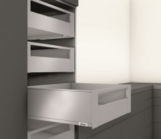 K-BLUM Legrabox C Pure 650 mm/70 kg, Blumotion/TOB, szary OG-M, wewnętrzny,szkło