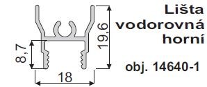 IC-Górna listwa torowa 10mm 2m szampan