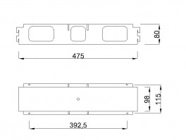 MILADESIGN Wspornik łączący G7 ST957/12 biały