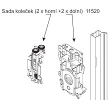 IC-komplet wózków Standard/Classic 1 skrzydło