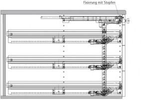 HETTICH 75941 Rysunek techniczny 1:1 Systema Top 2000