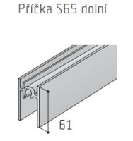 S-S65 dolny profil 4/18mm 2,5m stal nierdzewna