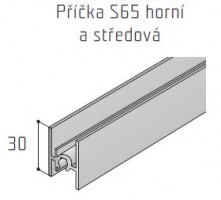 S-S65 górny i środkowy profil 2,5m stal nierdzewna