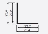 SEVROLL 02458 kątownik 22x22mm 3m srebrny