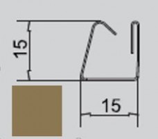 IC-4mm Profil poziomy  bronzowy 2,4m