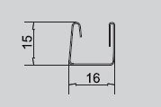 IC-10 mm Profil prowadzący, biały, 2,4 m