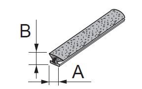 S-szcotka przeciwkurzowa wysoka 6,7x12 mm szara