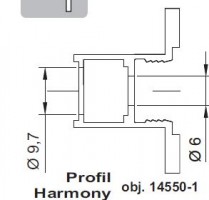 IC-úchwyt Harmony 10 mm 2,7 m szampan