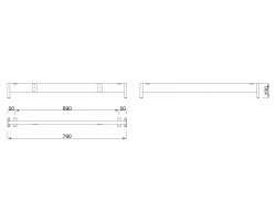 MILADESIGN stelaż niski Mobilar M6208-K antracyt