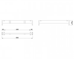 MILADESIGN stelaż niski Mobilar M6207-K antracyt