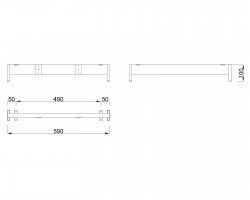 MILADESIGN stelaż niski Mobilar M6206-K antracyt