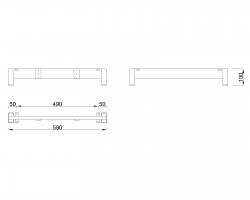 MILADESIGN stelaż niski Mobilar M6306-K antracyt