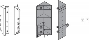 BLUM ZSF.345E.D1 Space Corner Antaro D nieruchomy biały