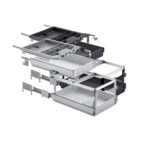 HETTICH 46742 Zestaw kontener z częściowym i pełnym wysuwem SiSy 730 x 392 mm