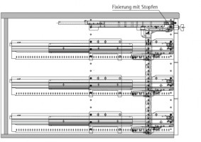 HETTICH 43466 Rysunek techniczny 1:1 SYSTEMA TOP 2000