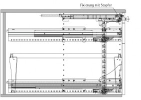 HETTICH 43467 Rysunek techniczny 1:1 Systema Top 2000