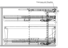 HETTICH 75946 Rysunek techniczny 1:1 Systema Top 2000